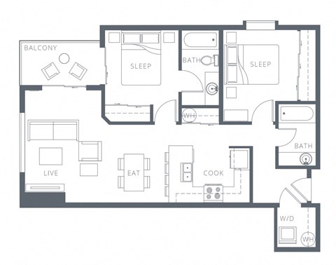 a black and white floor plan of a house
